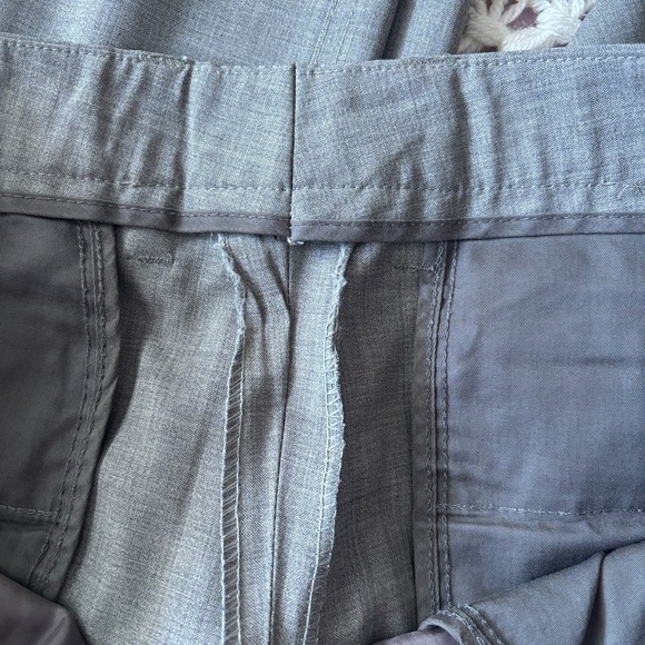 HUGO BOSS Halmex Straight Wool Blend Dress Pants High Rise Men's SZ 37 Gray - Picture 16 of 16